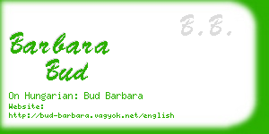 barbara bud business card